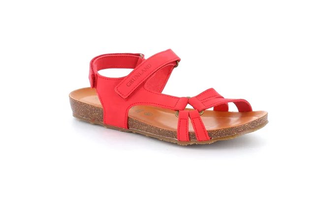 Sportliche Sandale mit doppeltem Klettverschluss SB1350 - red