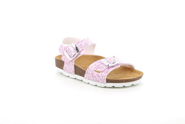 Sandalo doppia fascia Junior | LUCE SB1656 - rosa bianco