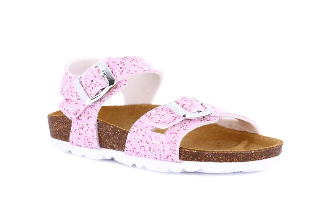 Junior double band sandal | LUCE SB1656 - rosa bianco