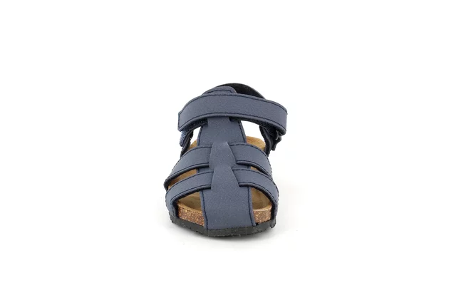 Geschlossene Sandale mit Klettverschluss | AFRE SB1787 - BLAU | Grünland Junior