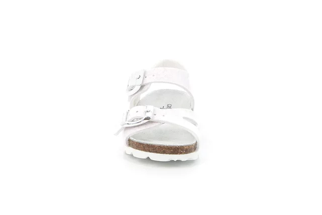 Sandaletto in vernice glitterata | ARIA SB1789 - BIANCO | Grünland Junior