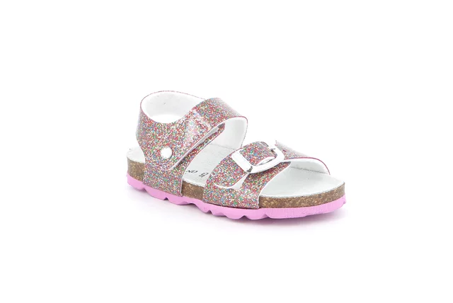 Sandaletto in vernice glitter | ARIA SB1790 - fuxia viola
