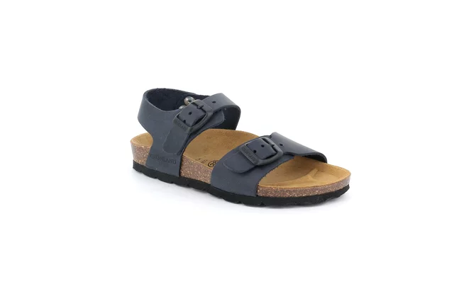 Sandal in genuine leather | LUCE SB1796 - BLUE | Grünland Junior
