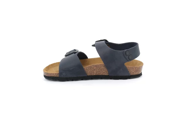 Sandale aus echtem Leder | LUCE SB1796 - BLAU | Grünland Junior