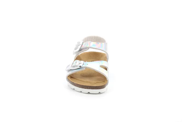 Iridescent sandal | LUCE SB1833 - CELESTE | Grünland Junior