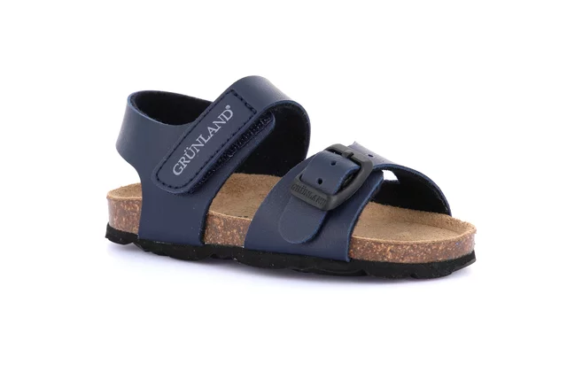 Sandal with tear closure and buckle | ARIA SB1892 - BLUE | Grünland Junior