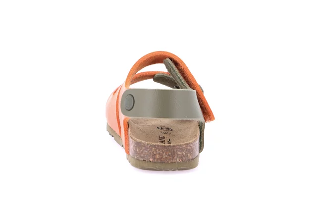 Sandal with tear closure and buckle | ARIA SB1892 - OLIVA-MATTONE | Grünland Junior