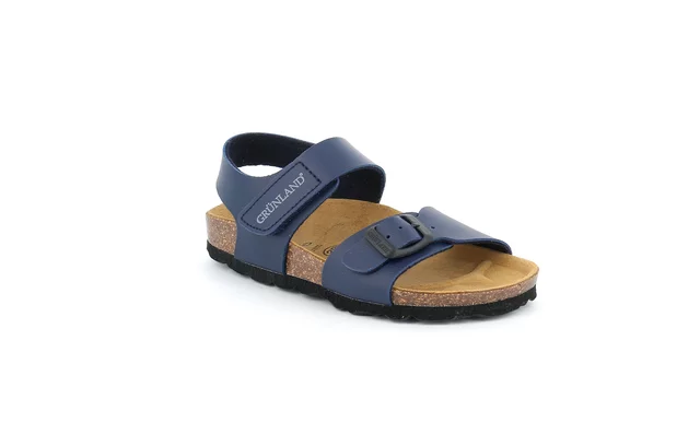 Sandal LUCE | Natural Cork  SB1893 - BLUE | Grünland Junior