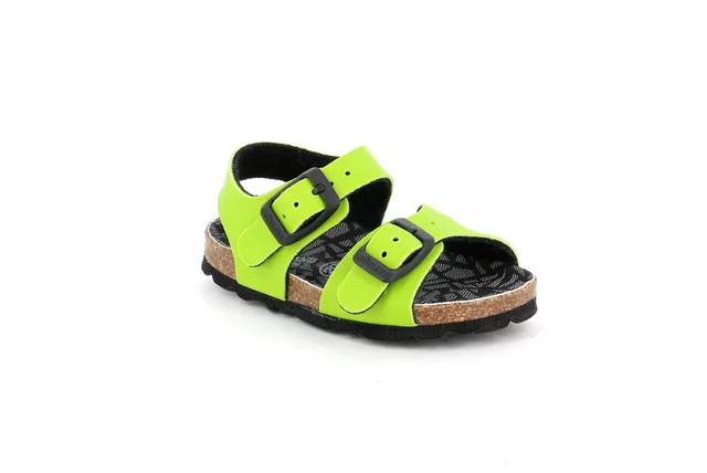 Sandal aus Kork | ARIA SB2010 - LIME | Grünland Junior