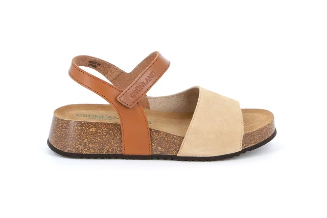 Sandal in genuine leather | ENNA SB2041 - BEIGE | Grünland