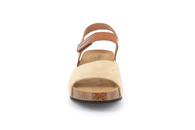 Sandale aus echtem Leder | ENNA SB2041 - BEIGE | Grünland