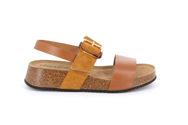 Leather sandal | ENNA SB2043 - CUOIO | Grünland