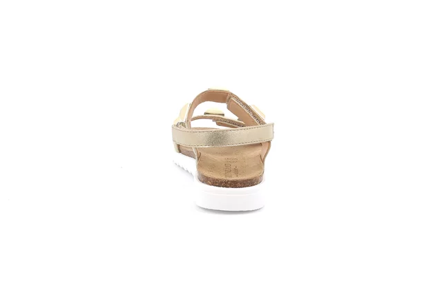 Cork sandal with tear closure | COOL SB2049 - PLATINO | Grünland Junior