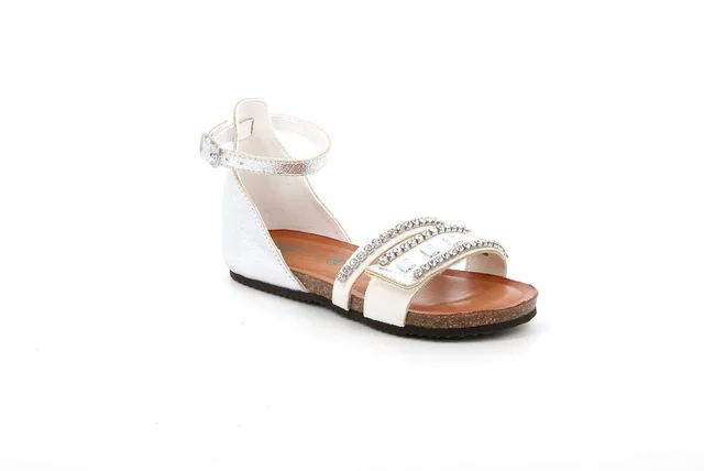 Covered heel sandal | MULE SB2056 - WHITE | Grünland Junior