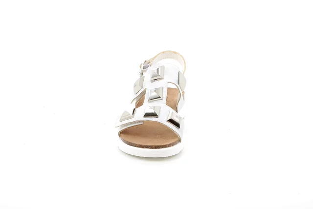 Sandal for little girl with T-Bar | COOL SB2058 - SILVER | Grünland Junior