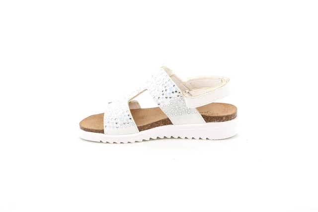 Sandaletto T-Bar con punti luce | COOL SB2068 - BIANCO | Grünland Junior