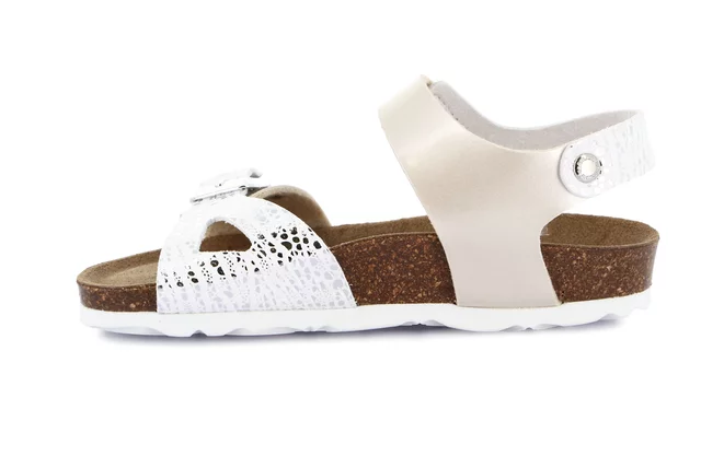 Sandale mit zweifarbigem Klettverschluss SB2078 - PERLA | Grünland Junior