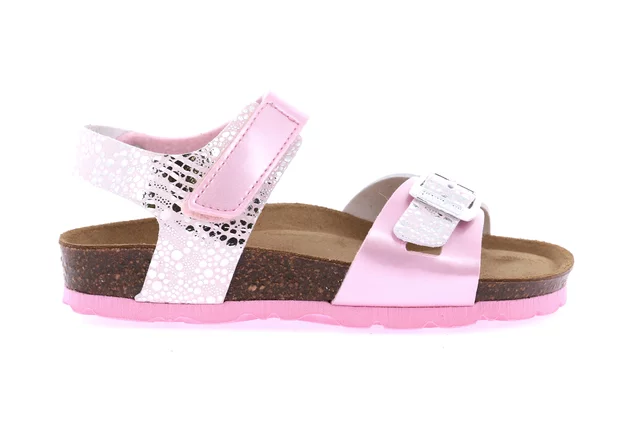 Sandal with bicolor hook-and-loop SB2078 - PINK | Grünland Junior