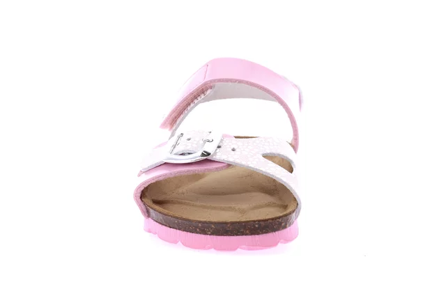 Sandal with bicolor hook-and-loop SB2078 - PINK | Grünland Junior