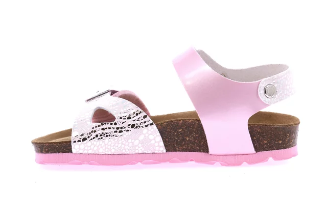 Sandal with bicolor hook-and-loop SB2078 - PINK | Grünland Junior