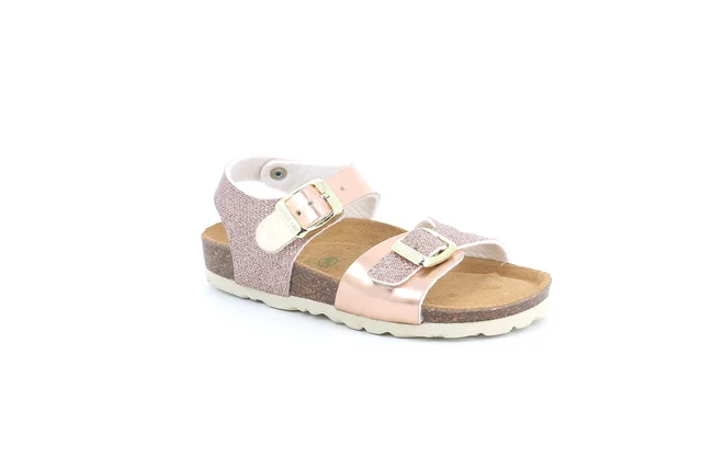 Sandals with iridescent buckles | LUCE SB2124 - cipria