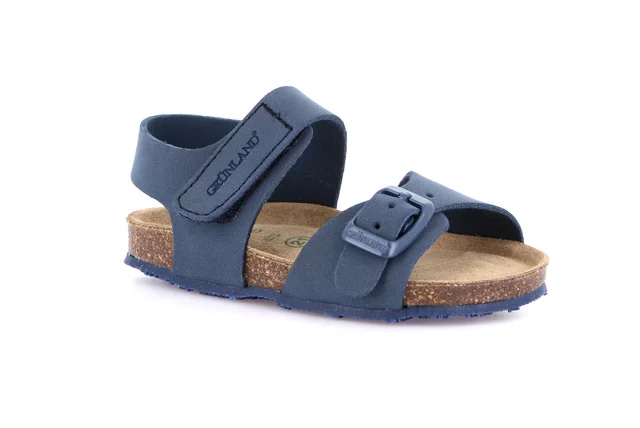 Closed sandal with tear closure and buckle | AFRE SB2135 - BLUE | Grünland Junior