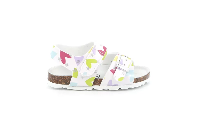 Sandaletto in vernice stampata | ARIA SB2139 - BIANCO-MULTI | Grünland Junior