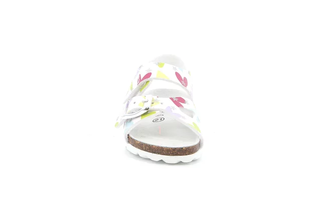 Sandaletto in vernice stampata | ARIA SB2139 - BIANCO-MULTI | Grünland Junior