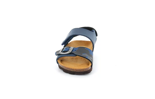 Sandalo strappo + fibbia | LUCE SB2145 - BLU-MIX | Grünland Junior