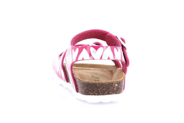 Sandalo con cuori colorati | LUCE SB2153 - FUXIA-BIANCO | Grünland Junior
