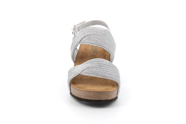 Sandalo con doppia fascia | ERSI SB2284 - ARGENTO | Grünland
