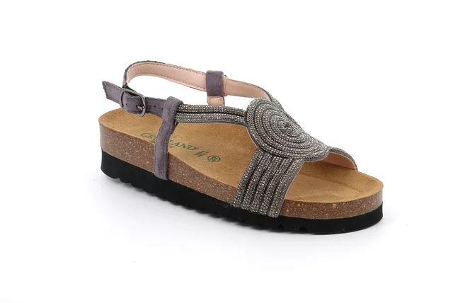 HOLA Sandale mit Strasssteinen SB2287 - grau