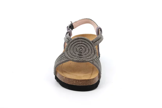 Sandalo HOLA con strass SB2287 - GRIGIO | Grünland