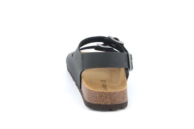 Sandal in Cork for Men | BOBO SB3645 - BLACK | Grünland