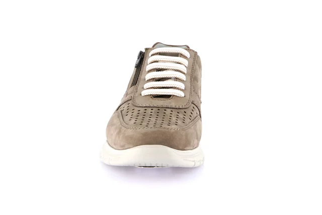 Sports shoe in nubuck and side zip | SKAP SC0794 - KAKI | Grünland