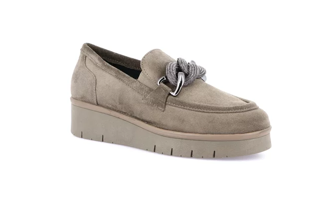 Mocassino city in camoscio | REXX SC2141 - taupe