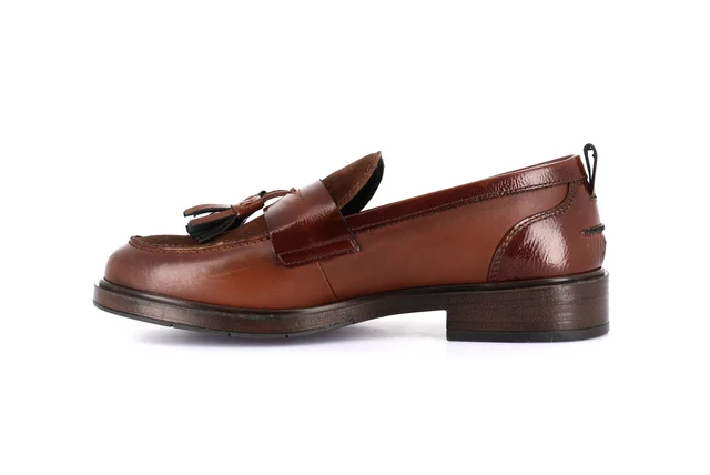 Women's moccasin in genuine leather | AFFE SC2143 - CUOIO | Grünland