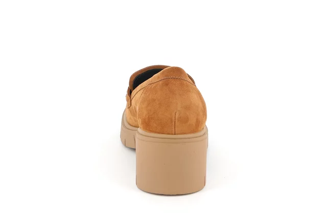 Moccasin with heel and horsebit | ZAME SC2863 - CUOIO | Grünland