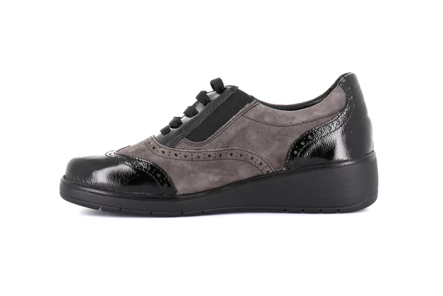 Schuhe im Derby-Stil aus Leder und Wildleder | NETA SC2864 - NERO-FANGO | Grünland