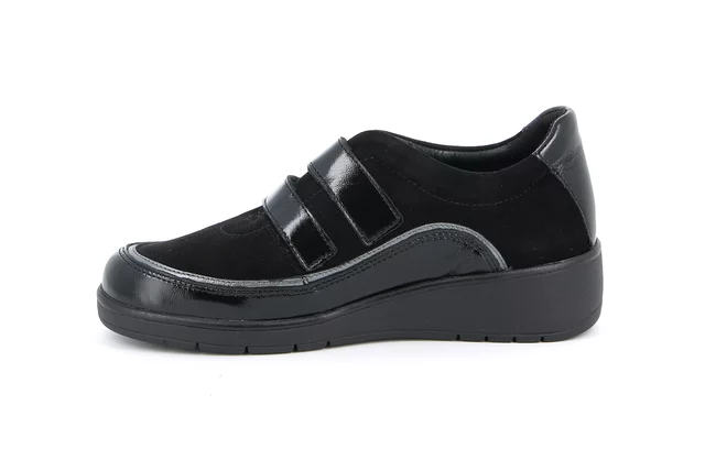 Komfort Schuhe mit Doppelklettverschluss | NETA SC2869 - SCHWARZ | Grünland