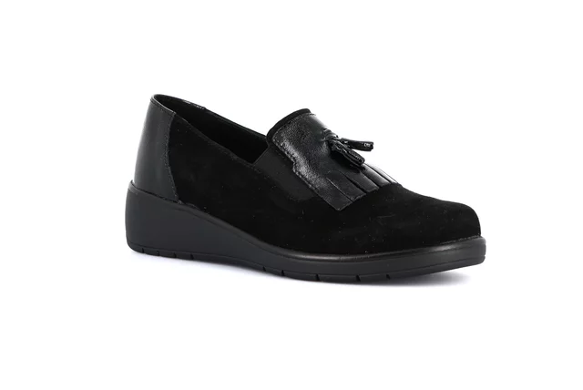 Comfort slip on with tassels | NETA SC2872 - BLACK | Grünland