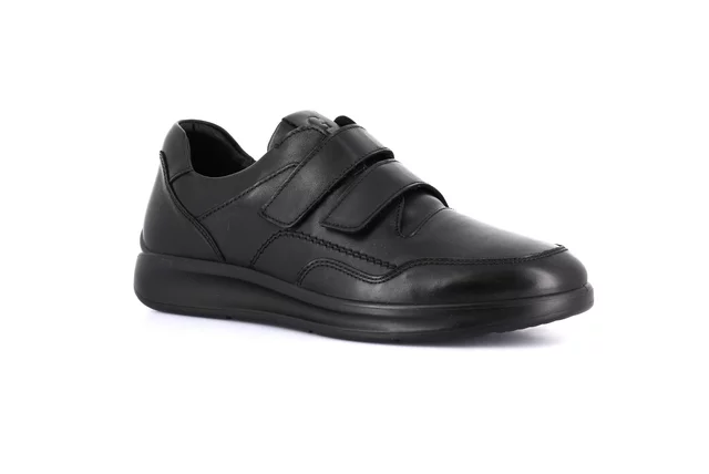 Total-black shoe with double strap closure | BONN SC2959 - black