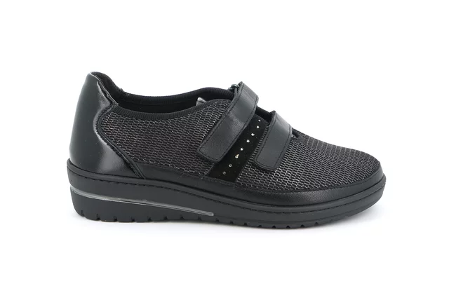 Comfort shoes with double hook-and-loop closure | NILE SC4160 - BLACK | Grünland