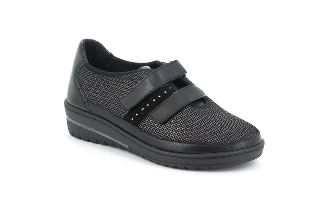 Comfort shoes with double hook-and-loop closure | NILE SC4160 - BLACK | Grünland