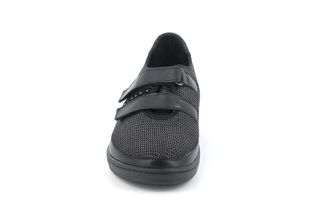 Comfort shoes with double hook-and-loop closure | NILE SC4160 - BLACK | Grünland