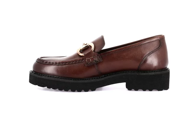 Women's moccasin in genuine leather | AURE SC4224 - COGNAC | Grünland