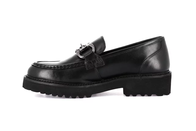 Women's moccasin in genuine leather | AURE SC4224 - BLACK | Grünland