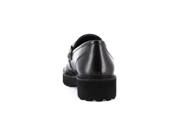 Women's moccasin in genuine leather | AURE SC4224 - BLACK | Grünland