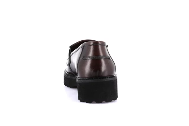 Moccasin with tassels in genuine leather | AURE SC4225 - TESTA DI MORO | Grünland