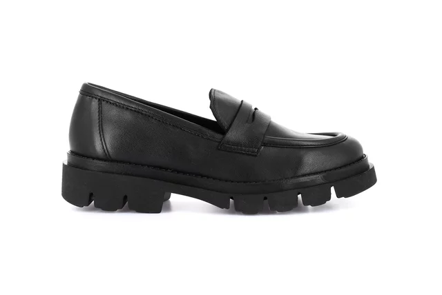 Moccasin in genuine leather | ROCE SC4318 - BLACK | Grünland